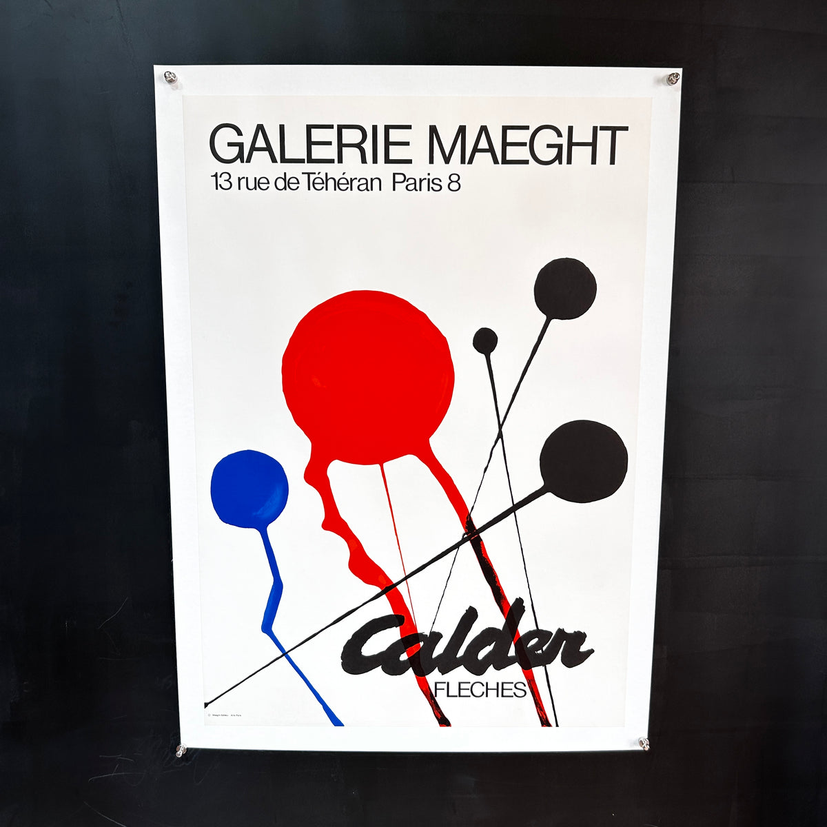 Affiche originale « Flèches » – Alexander Calder – Galerie Maeght – 1968