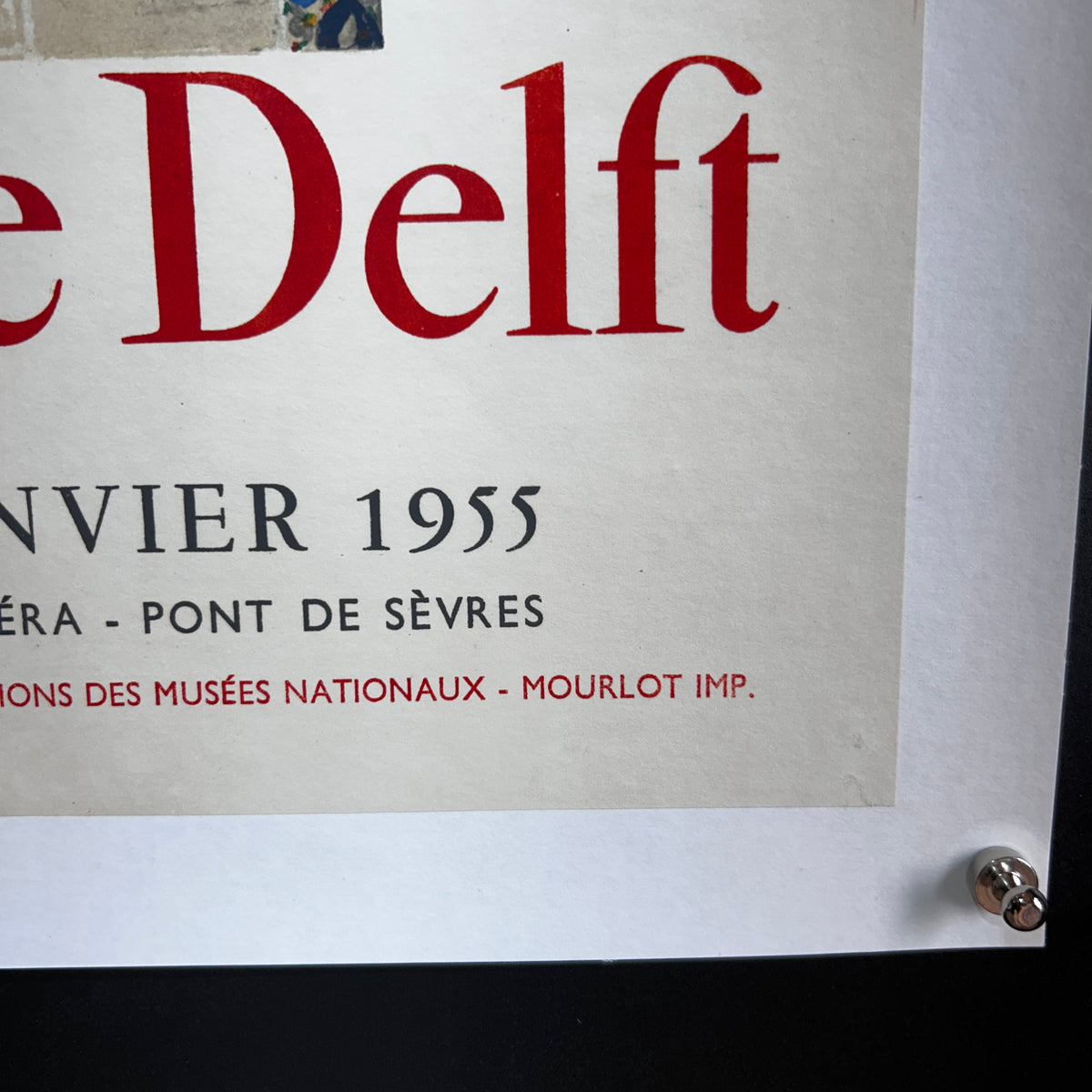 La Faïence de Delft - Musée National de la céramique - Affiche Originale - 1954