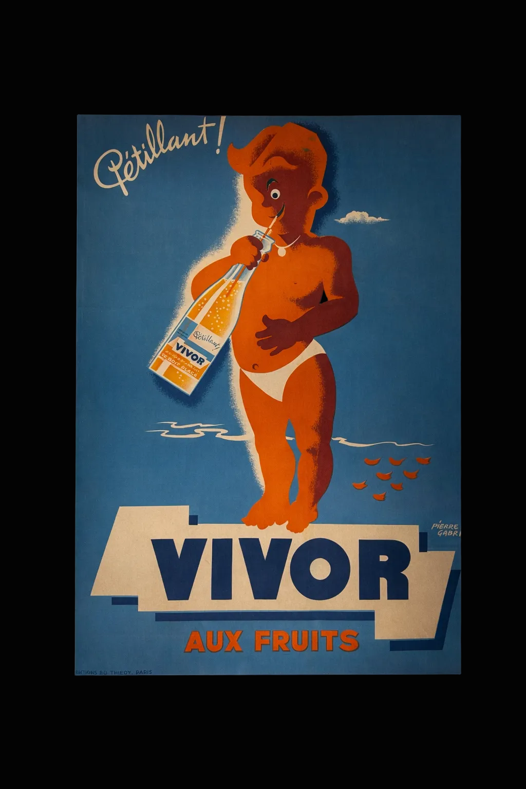 VIVOR - Pierre Gabriel - Affiche Originale - Années 50'