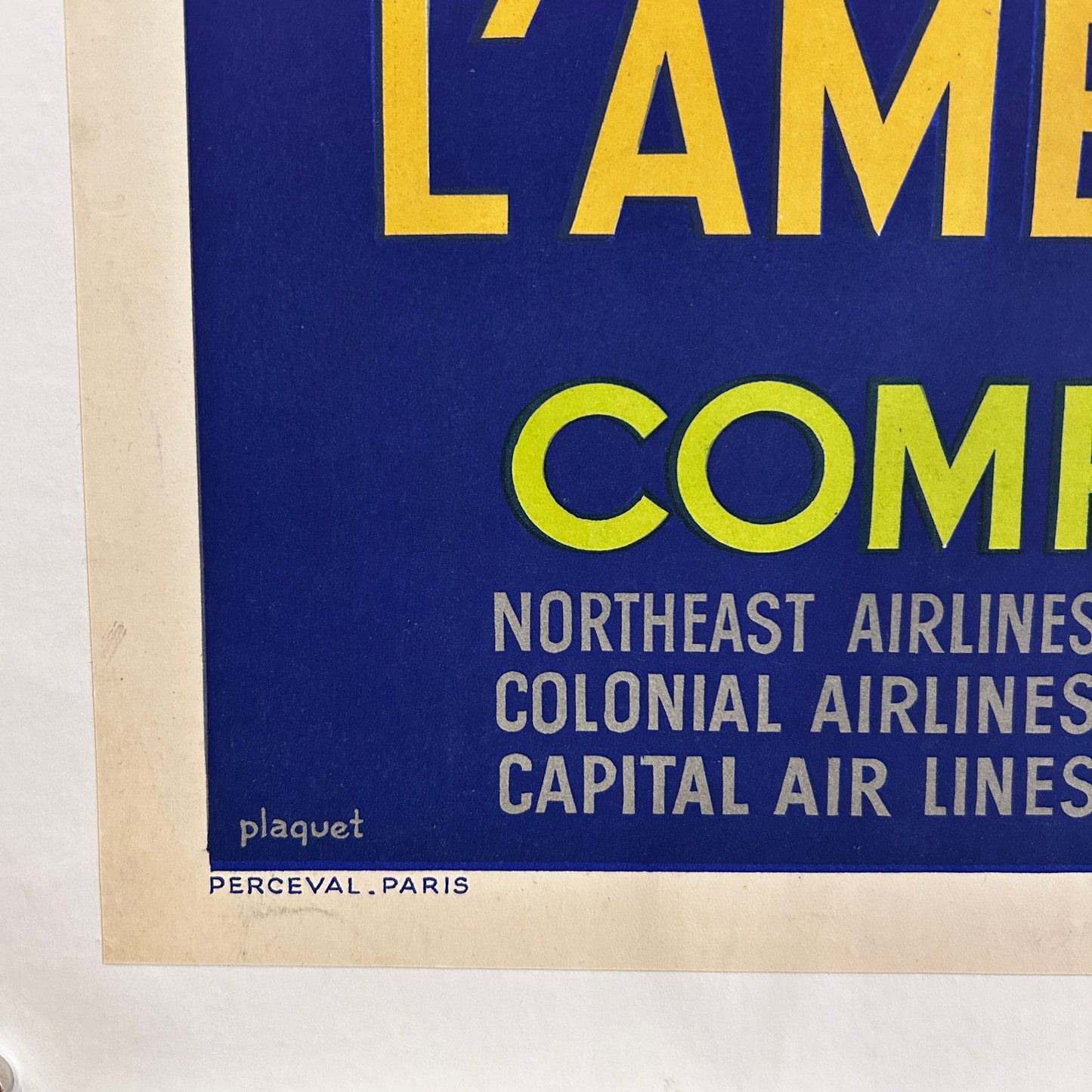 AIR FRANCE- Amérique du Nord - Affiche Originale - 1951