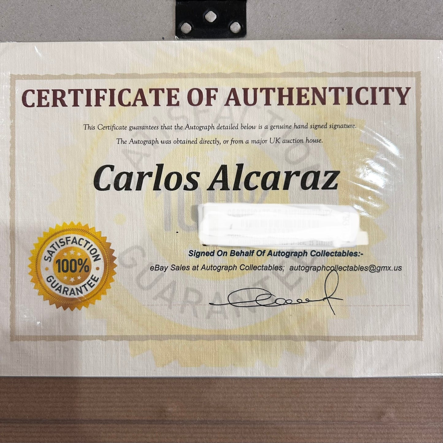 CARLO ALCARAZ / Signature sur balle de tennis - WIMBLEDON 2025