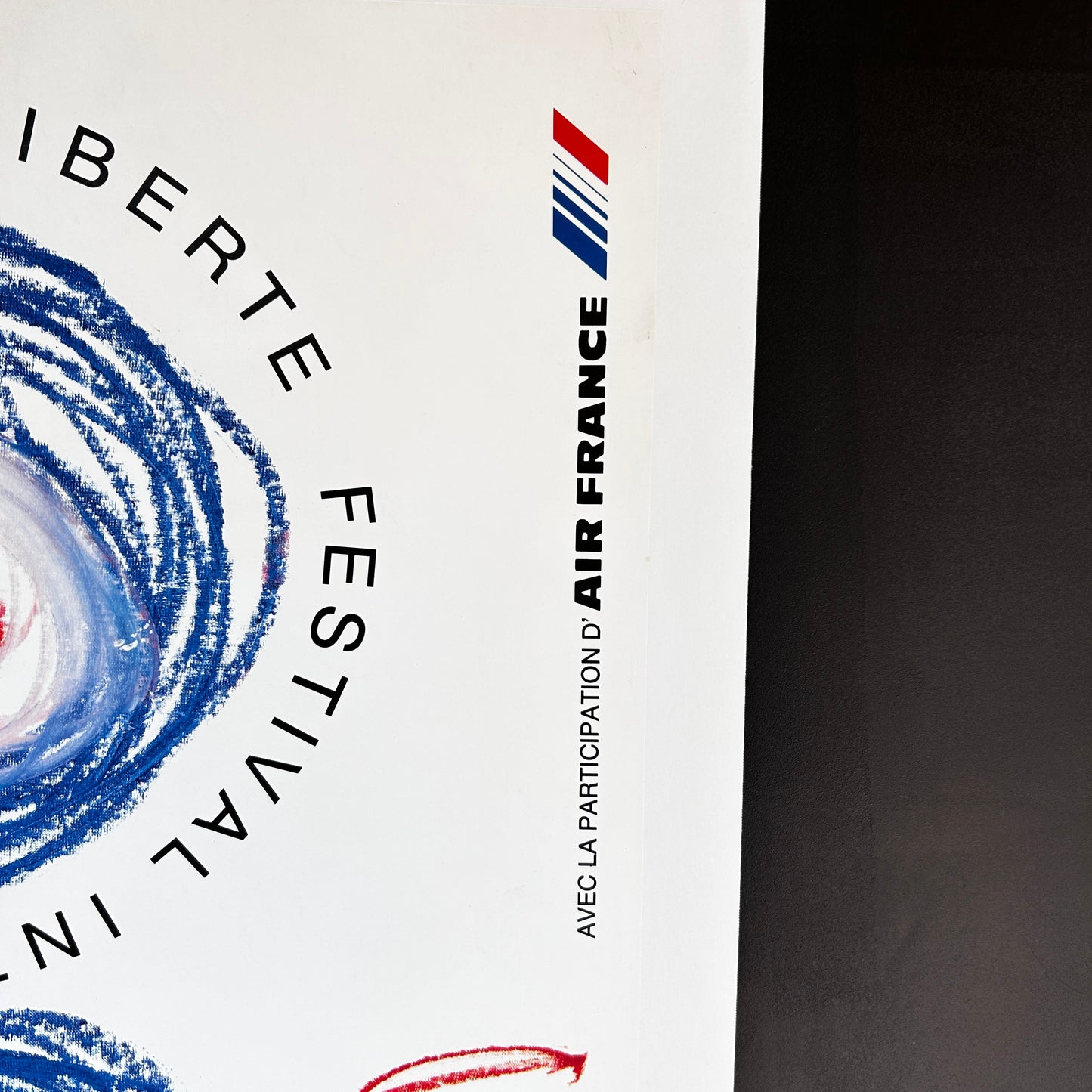 Cannes et Liberté - Festival du Film de Cannes - Affiche Originale - Air France - 1989