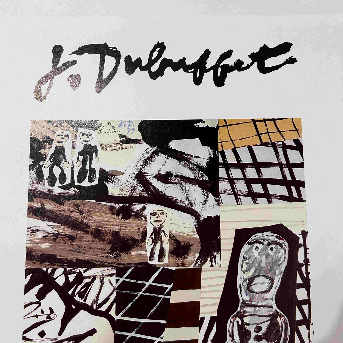 AFFICHE ORIGINALE JEAN DUBUFFET - EXPOSITION PARIS 1996