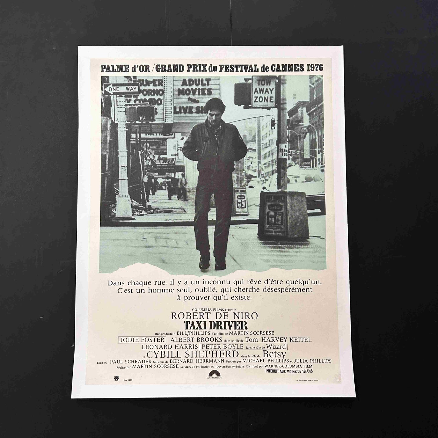 AFFICHE ORIGINALE DE CINEMA - TAXI DRIVER - ROBERT DE NIRO - 1976