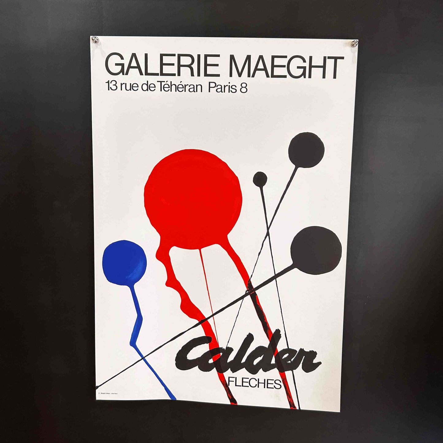 AFFICHE ORIGINALE EXPOSITION CALDER GALERIE MAEGHT PARIS 1968