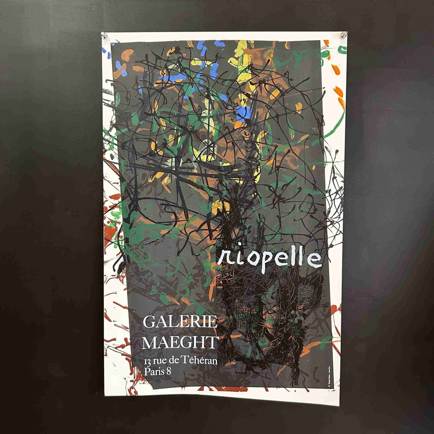 AFFICHE ORIGINALE EXPOSITION RIOPELLE GALERIE MAEGHT 1968