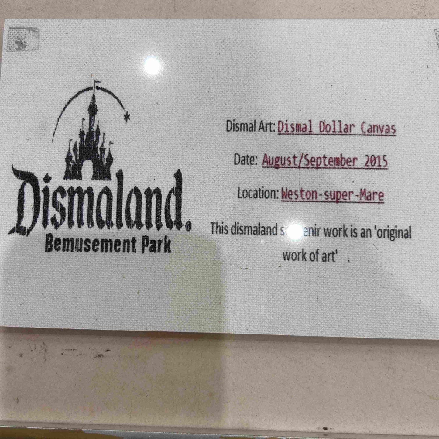 BANKSY ORIGINAL - ACTION AMERICAINE SERIGRAPHIEE - DISMALAND - 2015