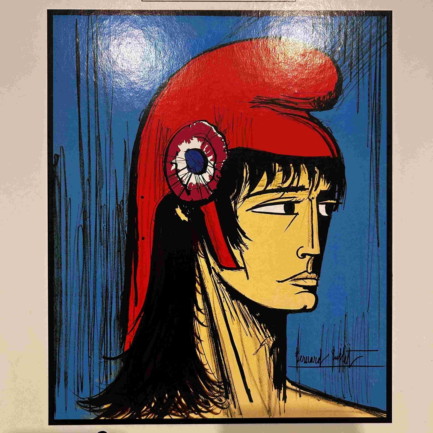 AFFICHE ORIGINALE LA LIBERTE OU LA MORT de ROBERT HOSSEIN PAR BERNARD BUFFET