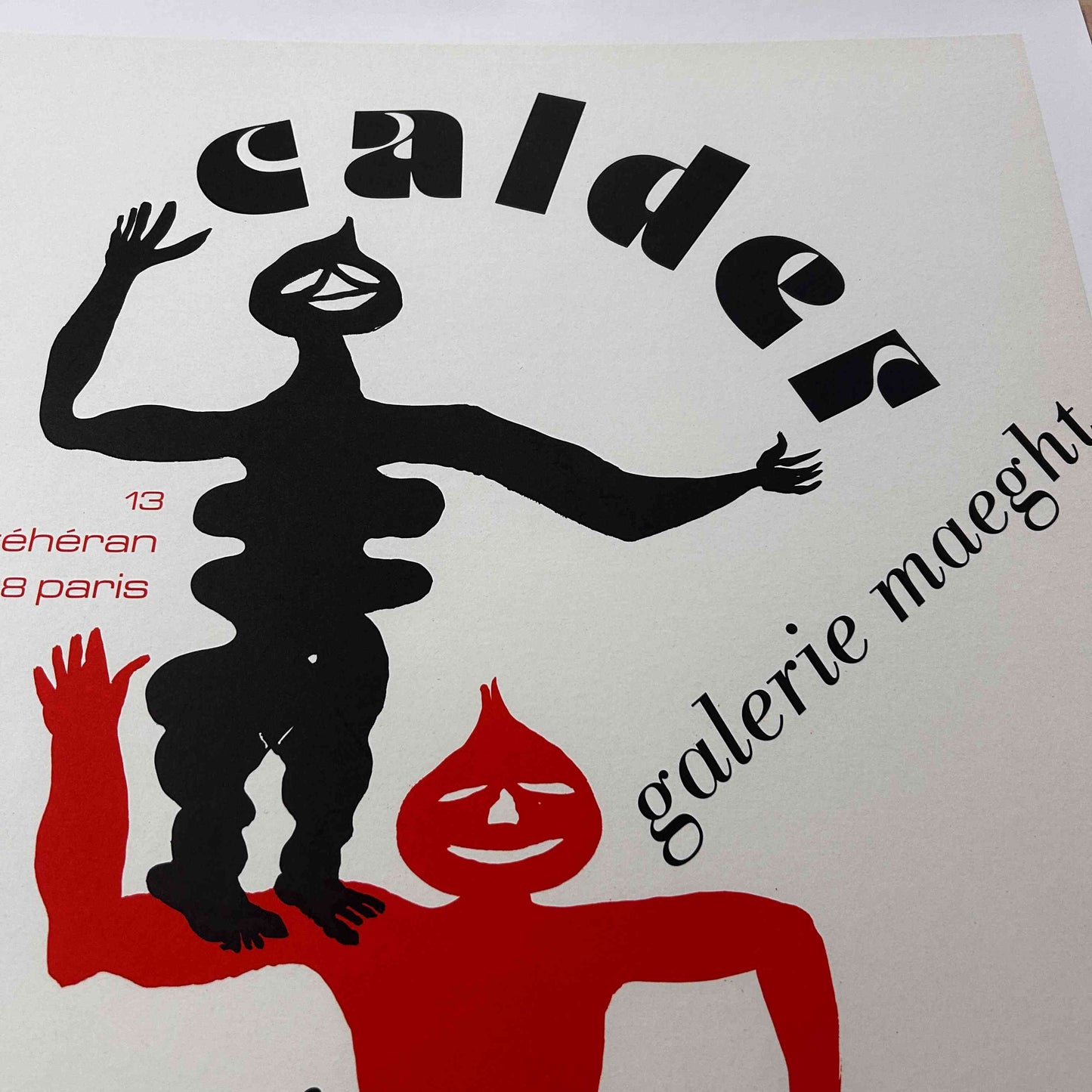 AFFICHE ORIGINALE CALDER - Crags and Critters - Galerie Maeght - 1975