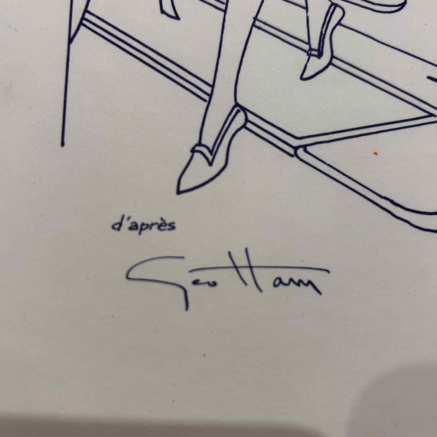 AFFICHE ORIGINALE DEAUVILLE PLAGE FLEURI PAR GEO HAM