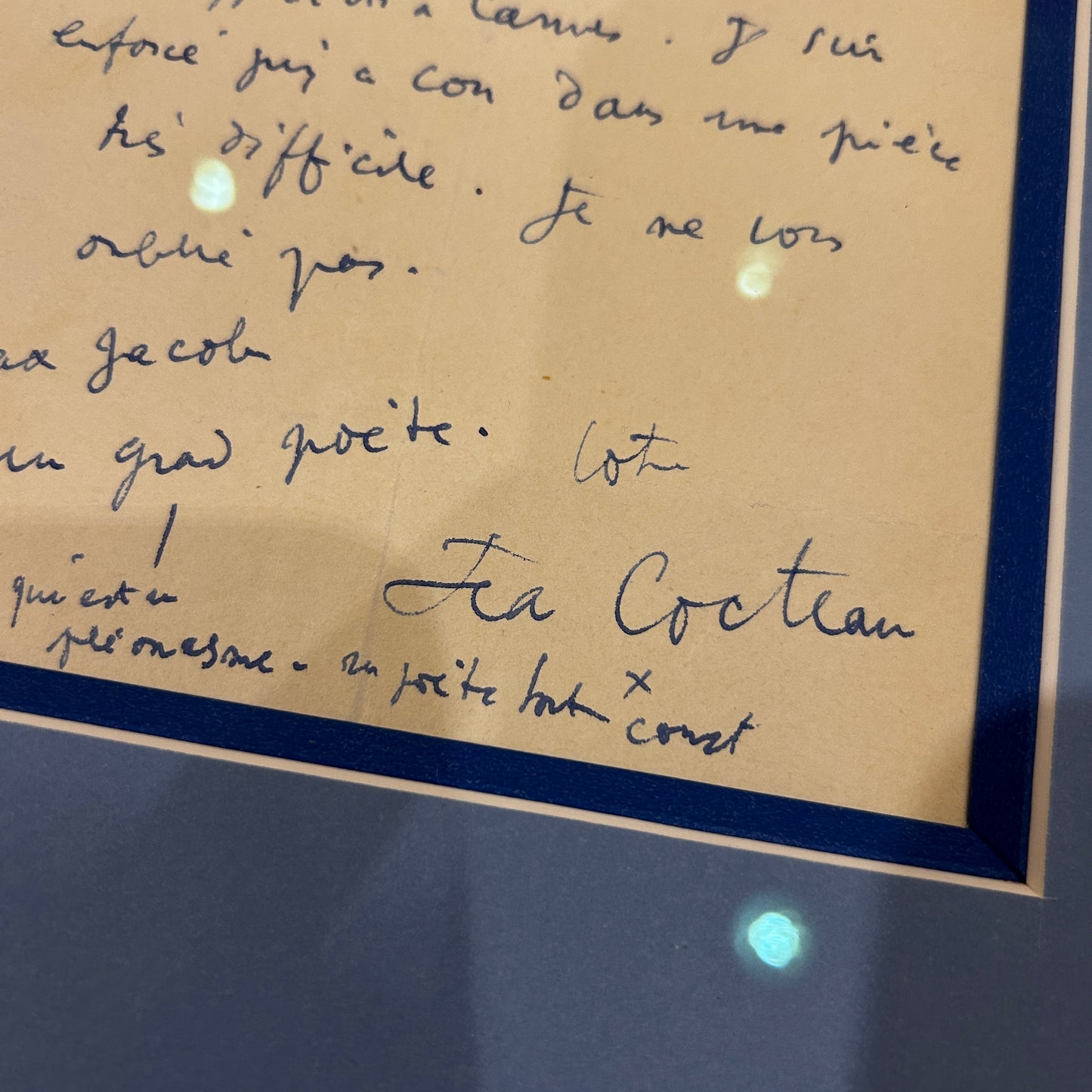 Jean Cocteau - Lettre manuscrite et signée 1951
