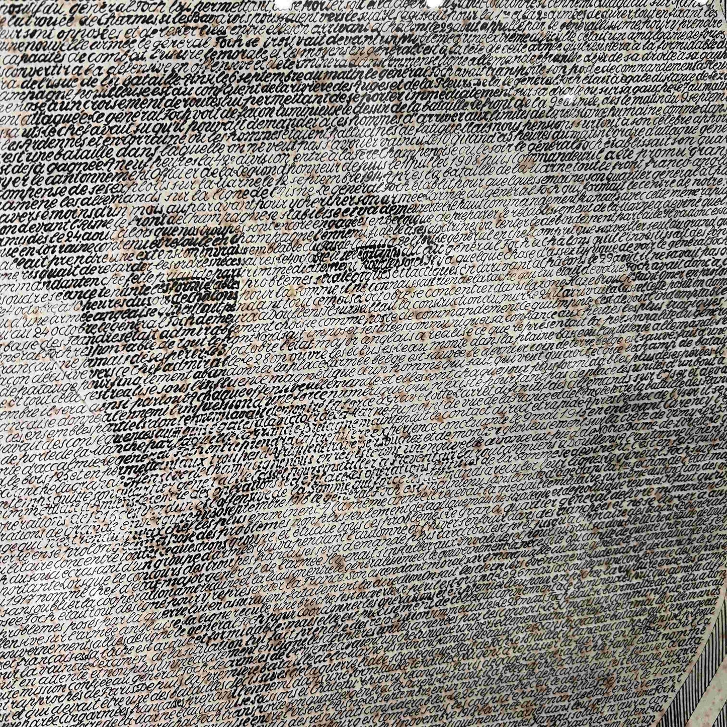 Portrait Calligraphié du Maréchal Foch par Georges Tcherukine et dédicacé - 1932