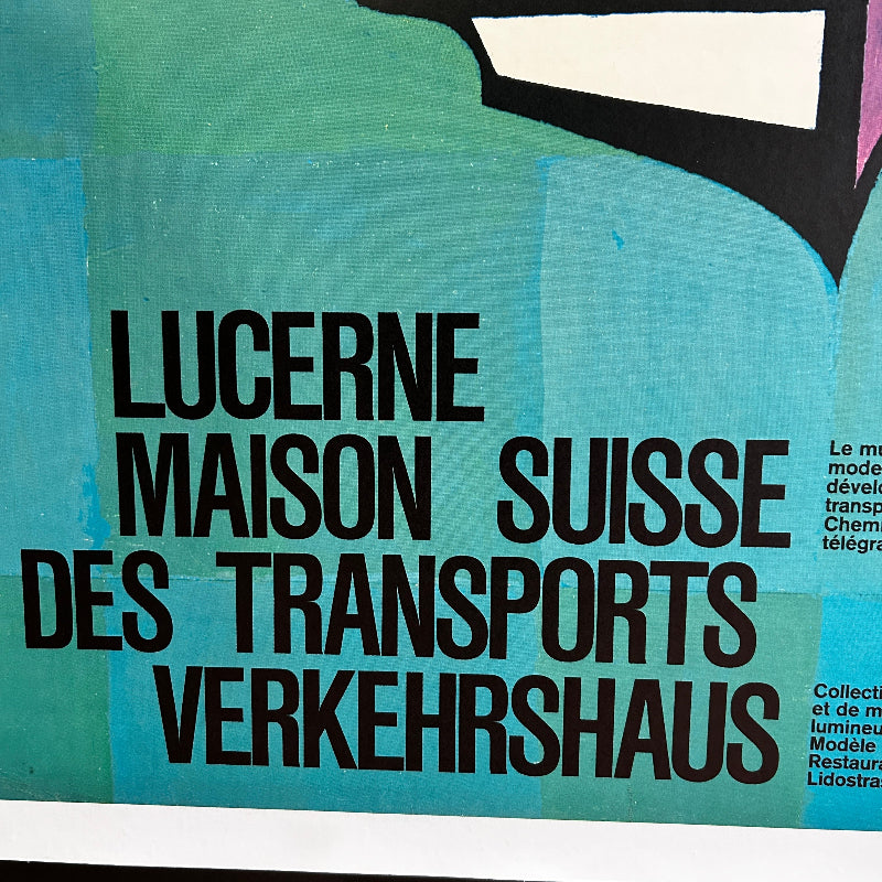 Musée des Transports Lucerne - SUISSE - Affiche Originale