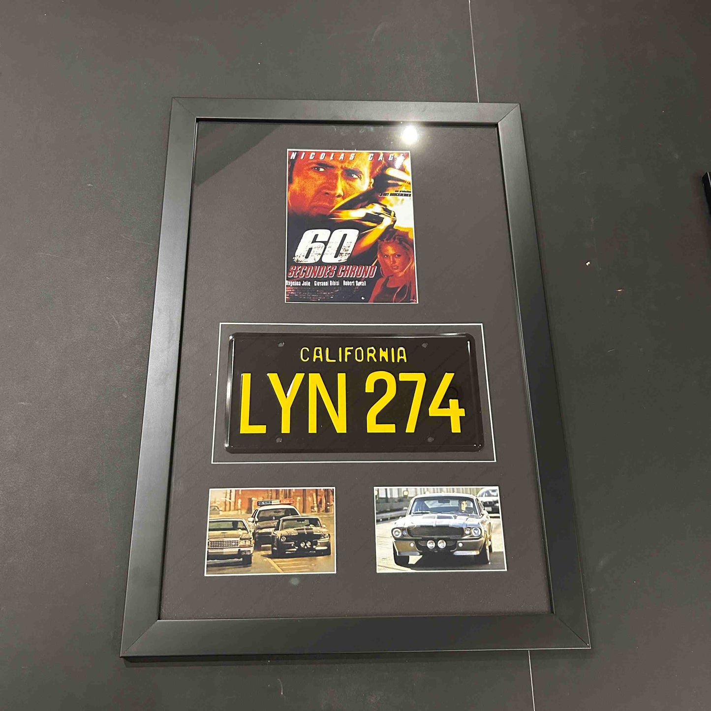 60 SECONDES CHRONO - Plaque d'immatriculation SHELBY MUSTANG GT 500 - Reproduction