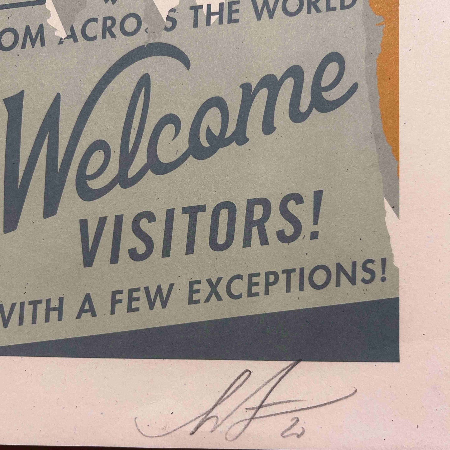 SHEPARD FAIREY - LITHOGRAPHIE ORIGINALE TARGET EXCEPTIONS - SIGNEE