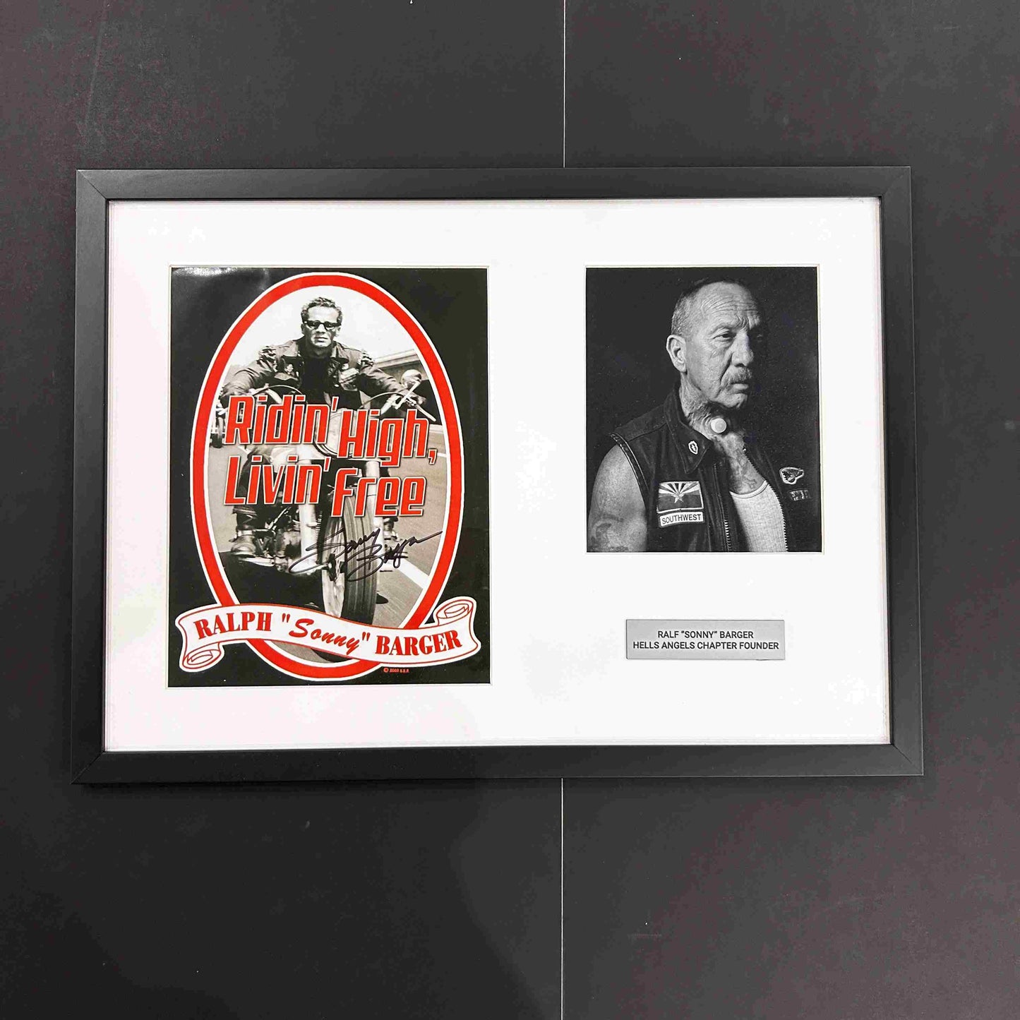 SONNY BARGER - HELLS ANGELS / PHOTO SIGNEE