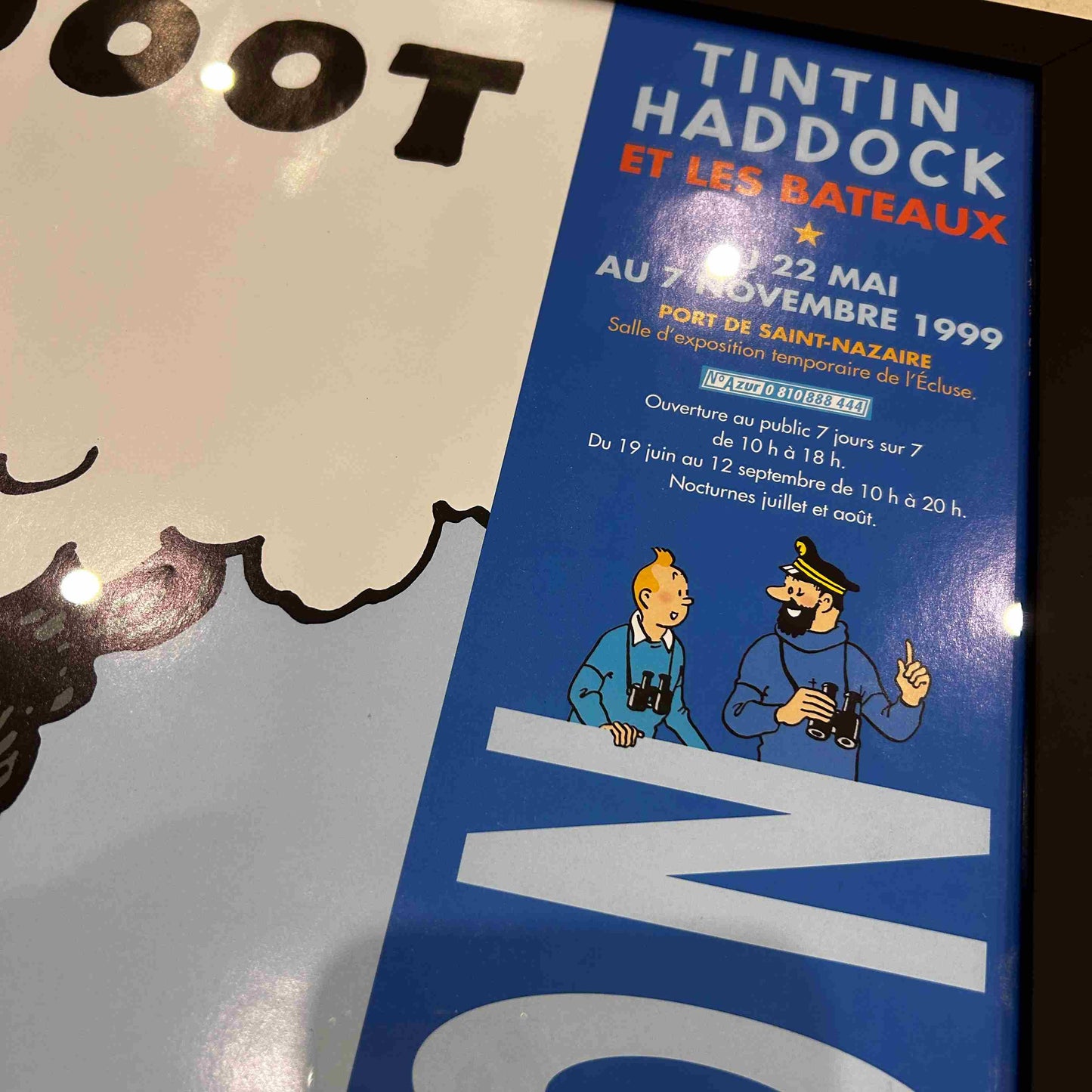 TINTIN - Affiche de l'exposition Haddock, Tintin et les bateaux à Saint Nazaire 1999
