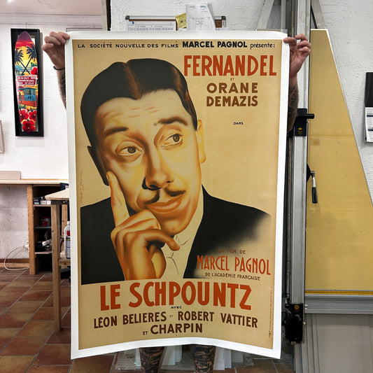LE SCHPOUNTZ – Affiche originale de cinéma – Marcel Pagnol – Fernandel