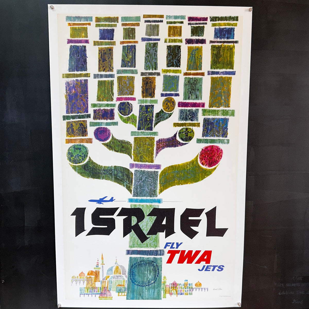 Affiche originale « Fly TWA – Israel » – David Klein