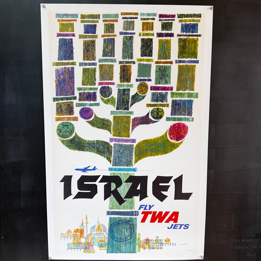 Affiche originale « Fly TWA – Israel » – David Klein