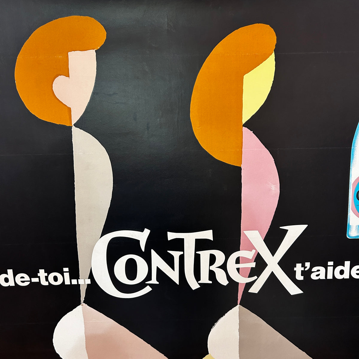 CONTREX – « Aide-toi… Contrex t’aidera » – Affiche originale de Bernard Villemot, vers 1975