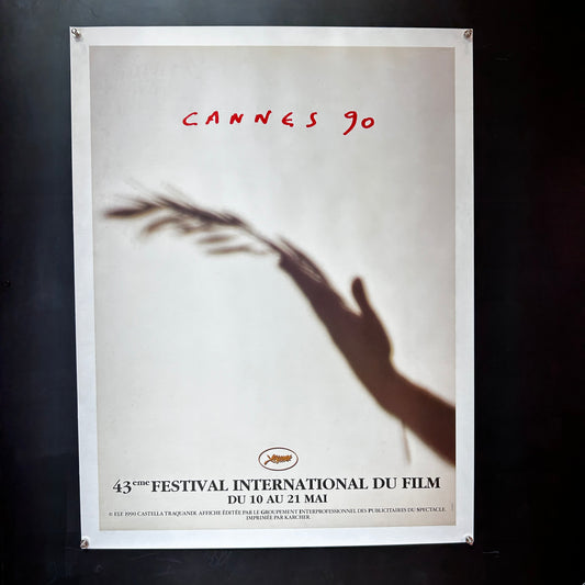 FESTIVAL DE CANNES 1990 – Affiche originale du 43e Festival International du Film – Castella Traquandi