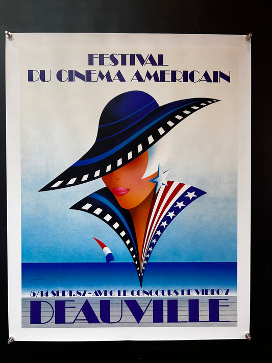 FESTIVAL DU CINÉMA AMÉRICAIN DE DEAUVILLE 1987 – Affiche originale – Ph. Bonnard