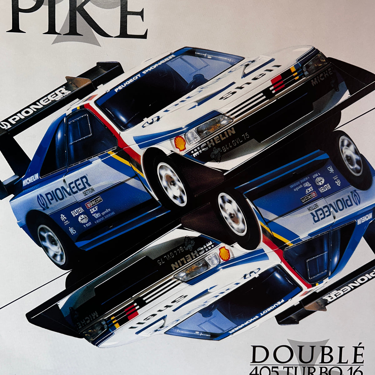 Affiche originale Peugeot 405 Turbo 16 « L’As de Pike »