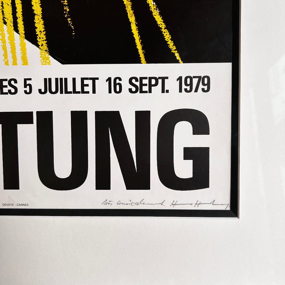 AFFICHE ORIGINALE HANS HARTUNG SIGNEE PAR L'ARTISTE