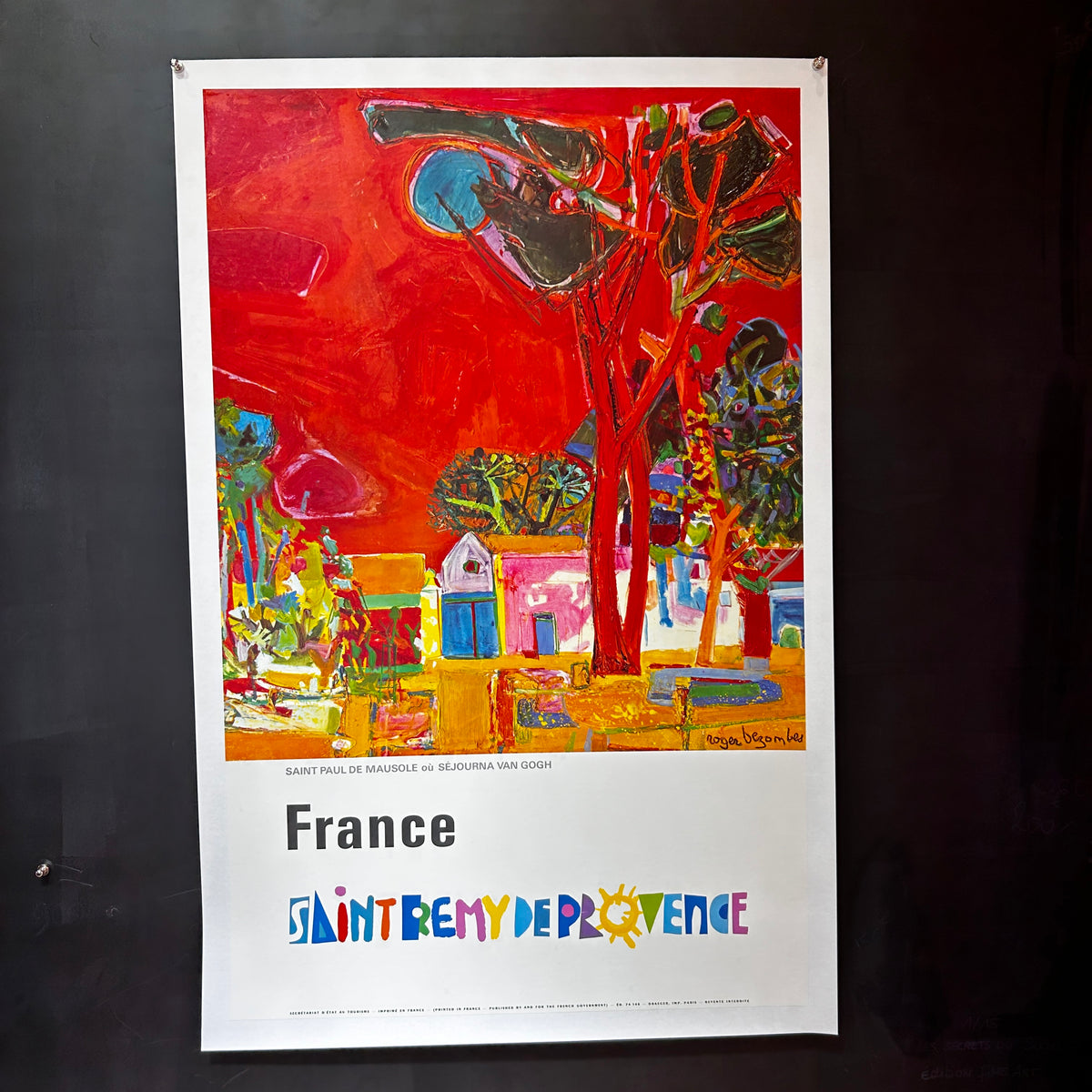SAINT-RÉMY-DE-PROVENCE – Affiche originale de voyage – Roger Bezombes – Vers 1972