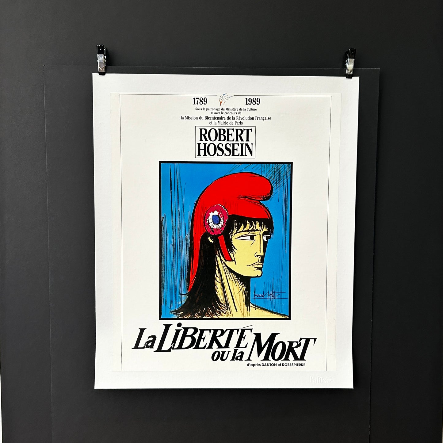 AFFICHE ORIGINALE LA LIBERTE OU LA MORT de ROBERT HOSSEIN PAR BERNARD BUFFET