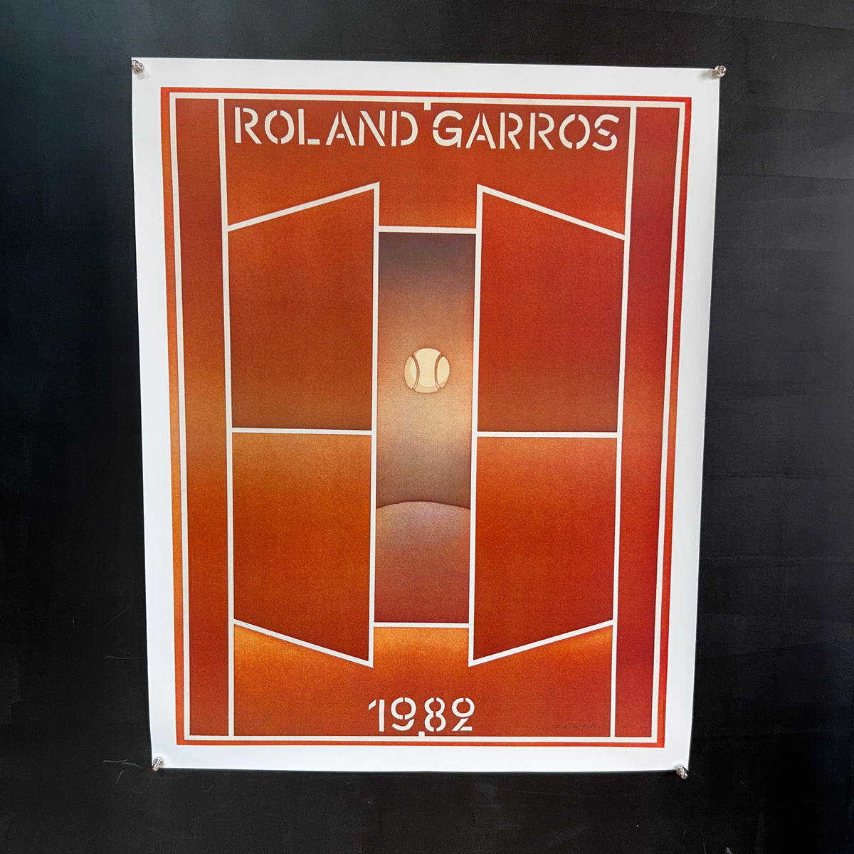 ROLAND GARROS - Affiche Originale - 1982 - Folon
