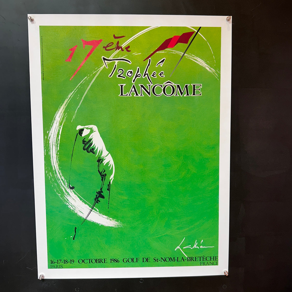 TROPHÉE LANCÔME 1986 – Affiche originale – Georges Mathieu