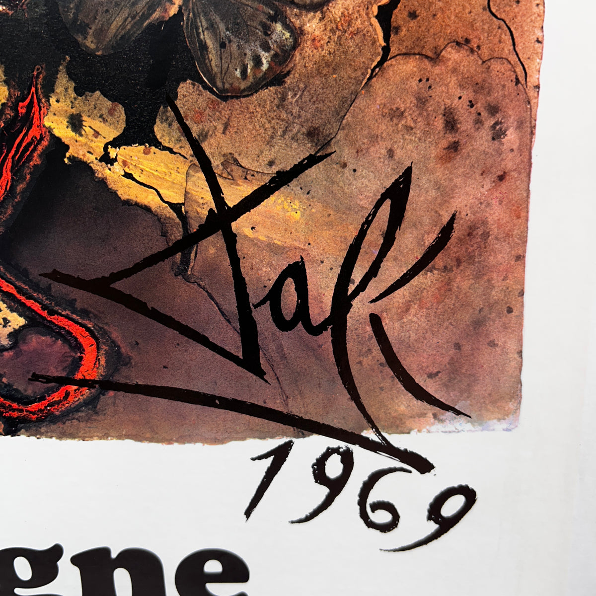 Affiche originale «Auvergne - Chemins de fer français » – Salvador Dalí – 1969
