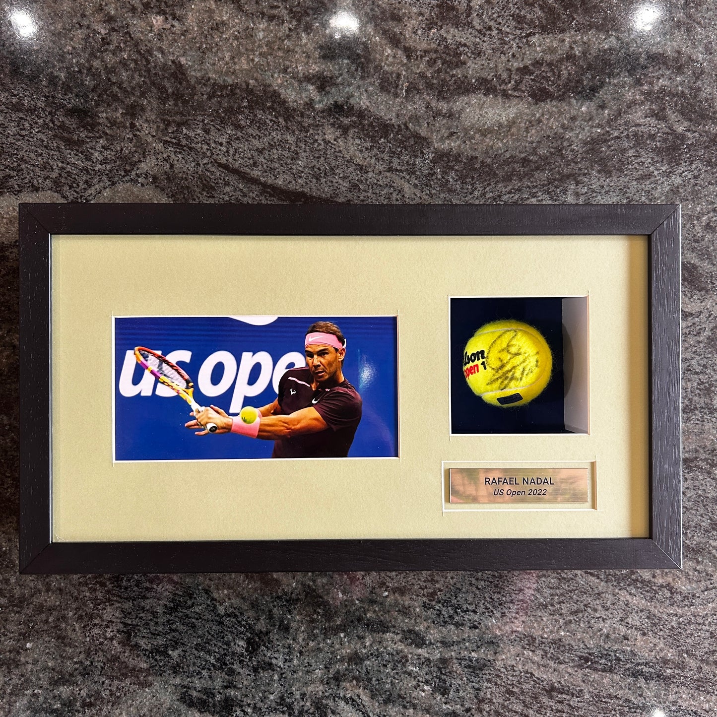 RAFAEL NADAL / Signature sur balle de tennis - US OPEN 2022