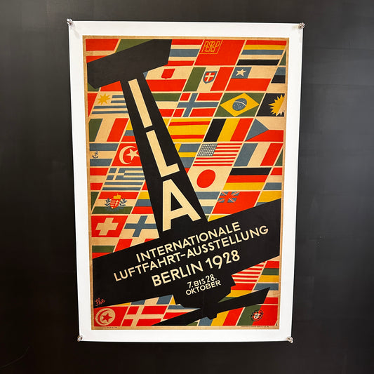 International Air Show - Affiche Originale - Berlin - 1928