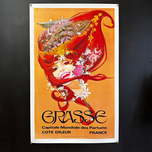 GRASSE - Affiche Originale par Carpenter - 1965