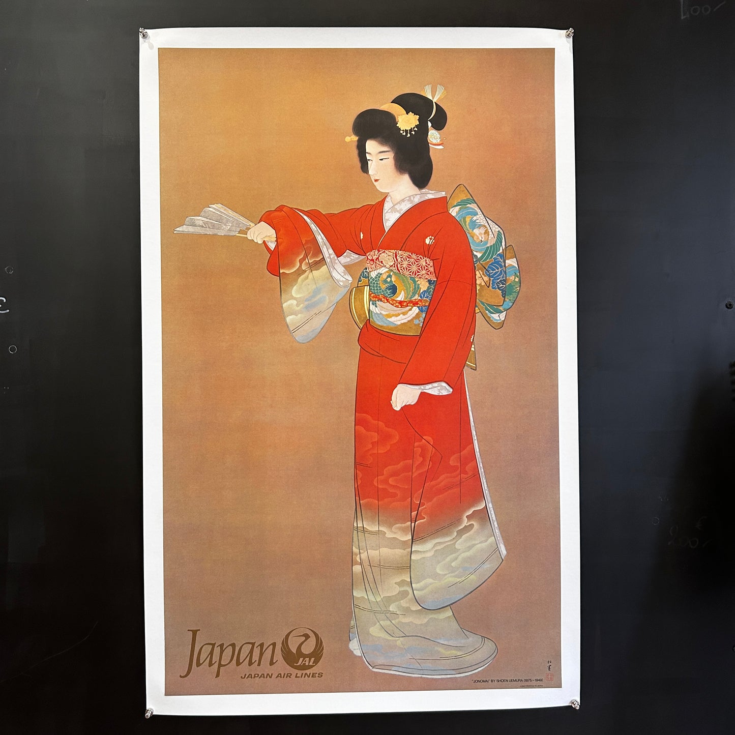 JAPAN AIRLINES - Affiche Originale- 1960