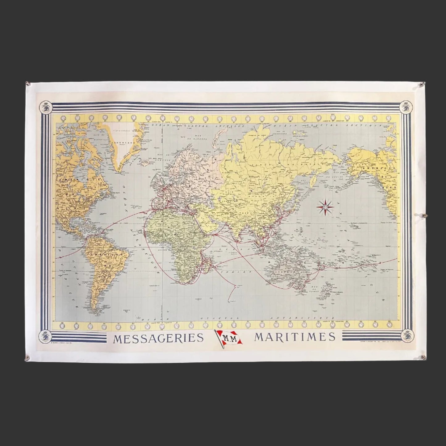 MESSAGERIES MARITIMES - Affiche Originale - 1956