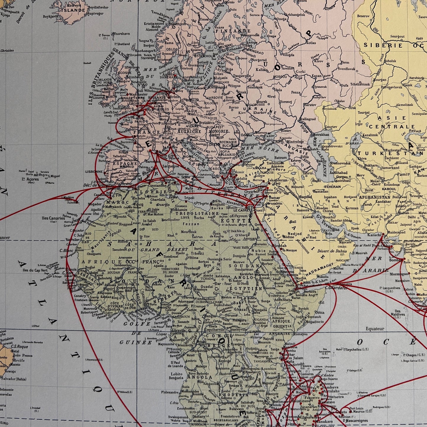 MESSAGERIES MARITIMES - Affiche Originale - 1956