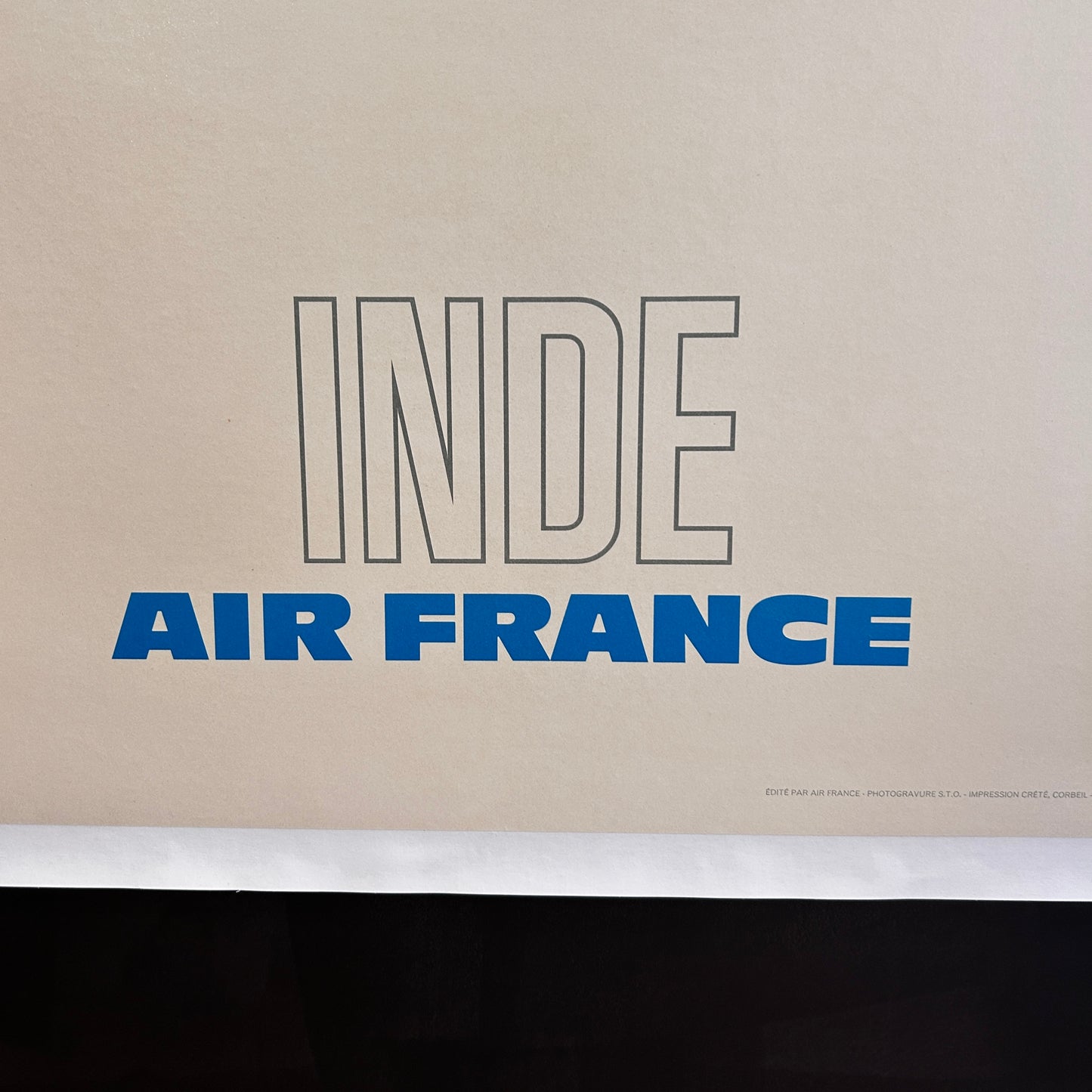 AIR FRANCE - INDE - Affiche Originale