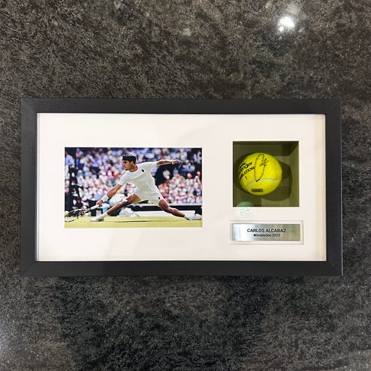 CARLO ALCARAZ / Signature sur balle de tennis - WIMBLEDON 2025