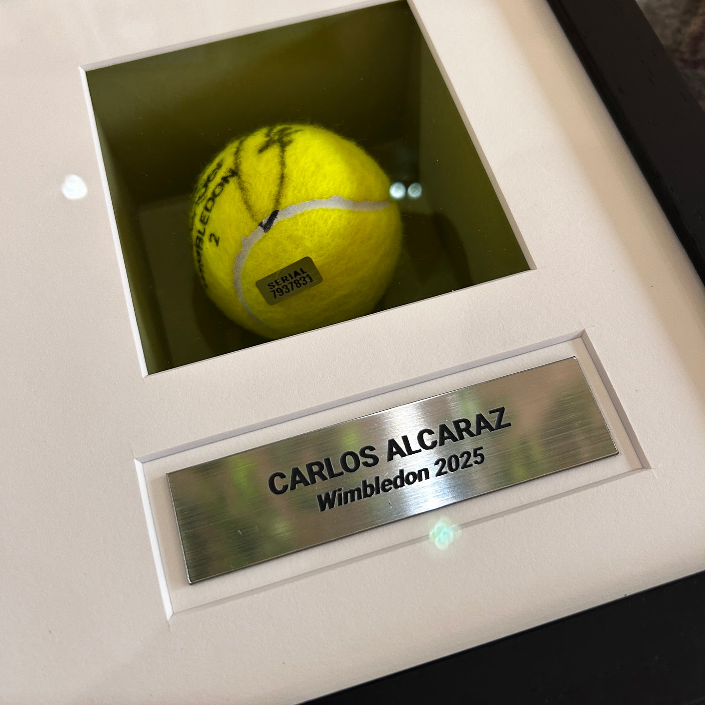 CARLO ALCARAZ / Signature sur balle de tennis - WIMBLEDON 2025