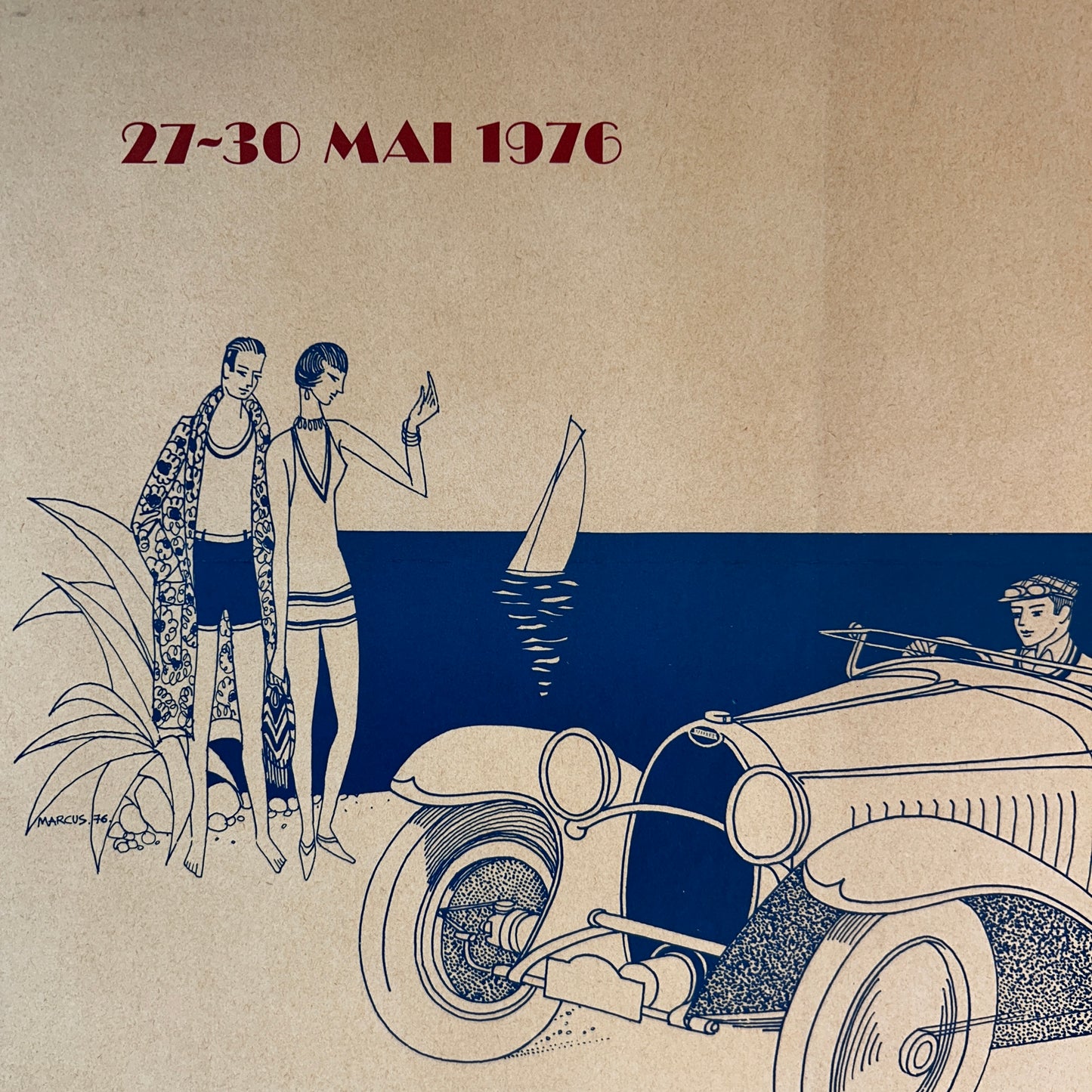 Randonnée Automobile Paris Cannes - Affiche Originale - 1976