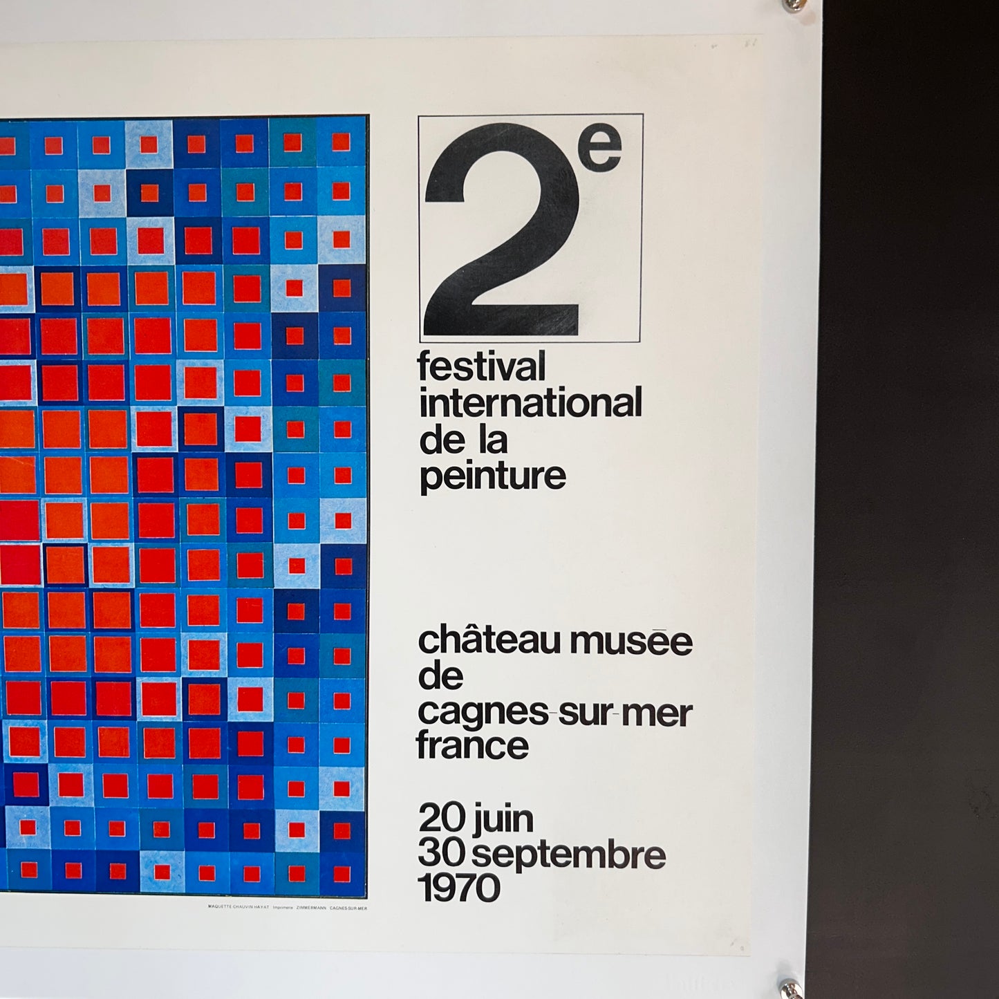 VASARELLY - Festival de la peinture - Affiche Originale - 1970