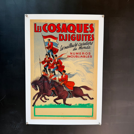 LES COSAQUES DJIGUITES - Affiche Originale - Années 20'