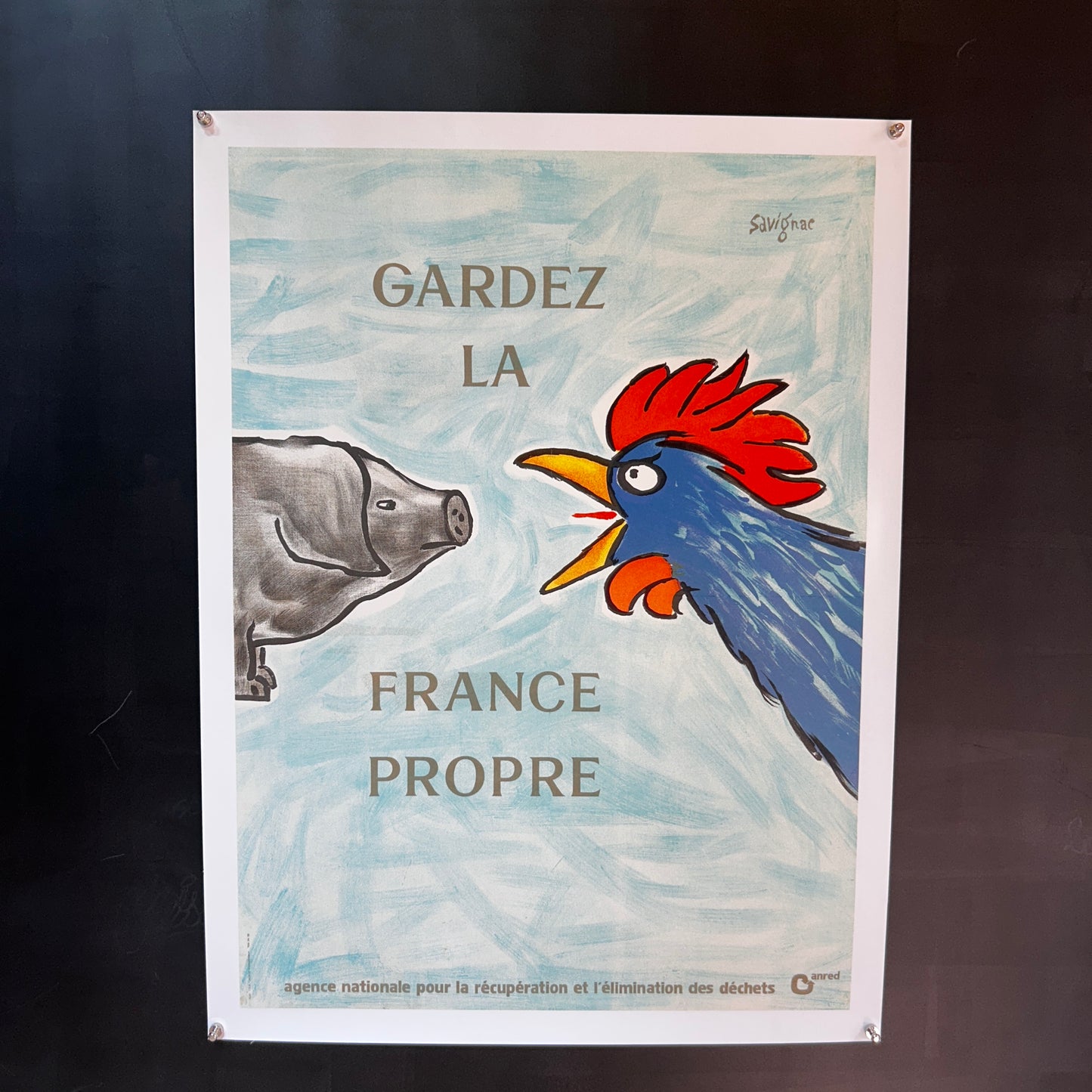 GARDEZ LA FRANCE PROPRE - SAVIGNAC - Affiche Originale - 1982