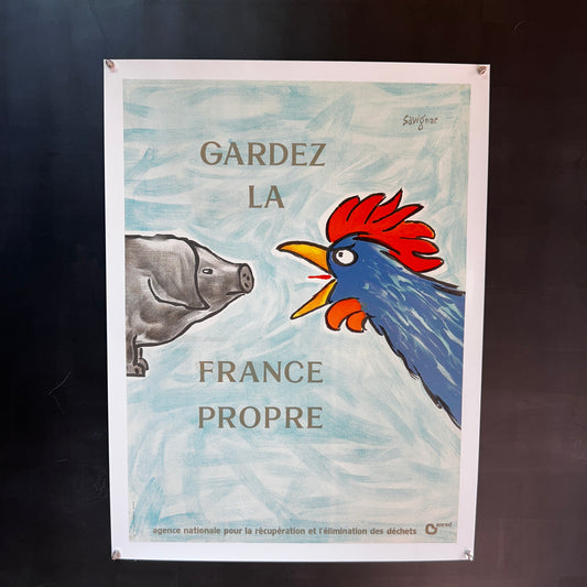 GARDEZ LA FRANCE PROPRE - SAVIGNAC - Affiche Originale - 1982