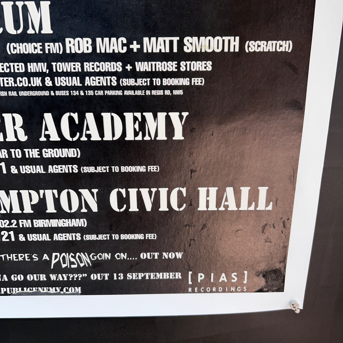 PUBLIC ENEMY - Affiche Originale - 1999
