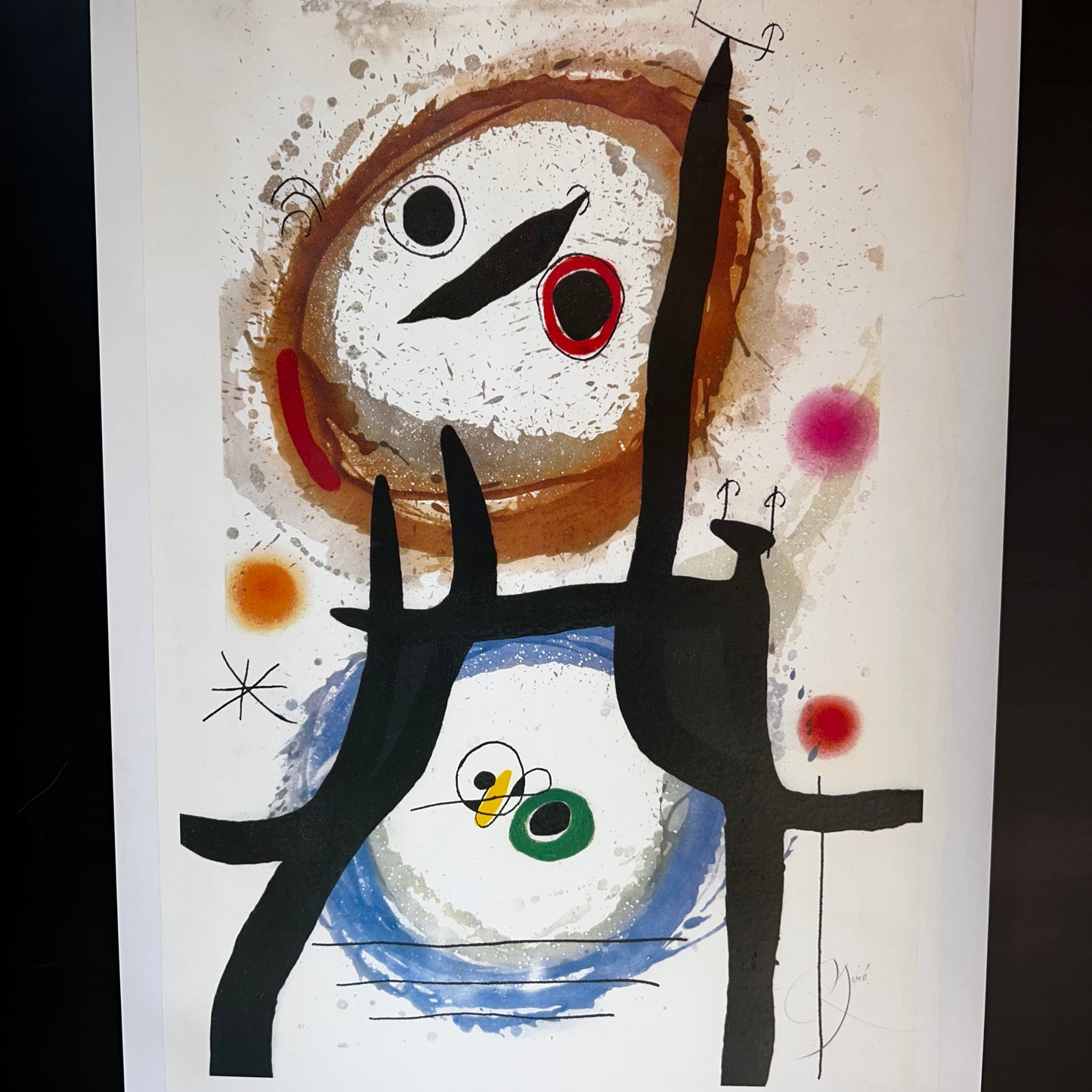 FETE DE L'HUMANITE par MIRO - AFFICHE ORIGINALE - 1983